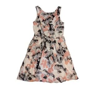 Speechless Sz 11 Sleeveless Floral Skater Mini Dress Pockets Side Slit